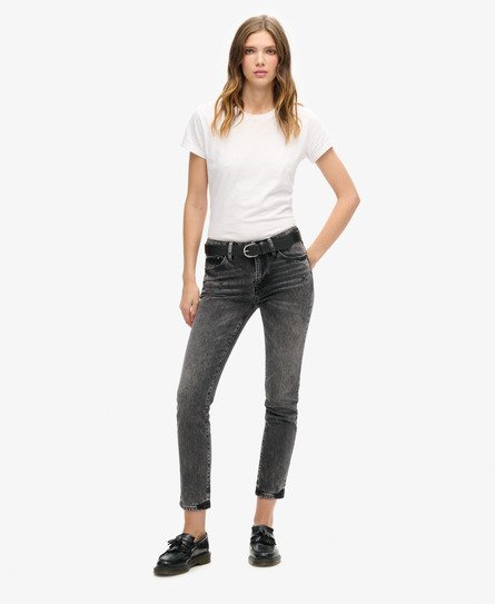 Jean slim taille mi-haute en coton biologique