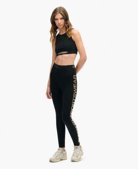 Sportliche Leggins mit hohem Bund