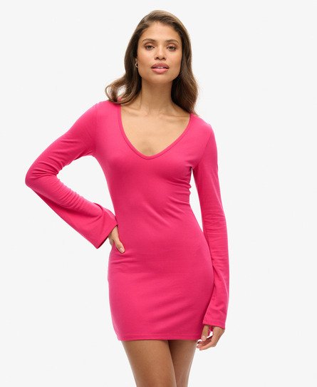 Flare Sleeve Bodycon Mini Dress