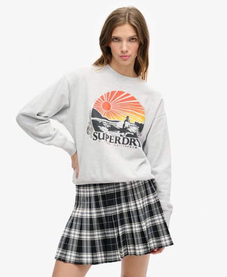 Travel Souvenir sweatshirt met losse pasvorm