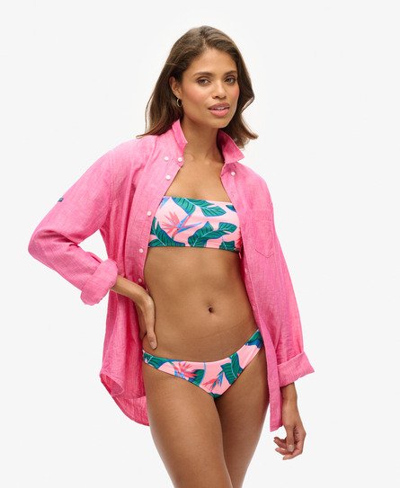 Top de bikini bandeau tropical