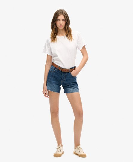 Mittellange Denim-Shorts