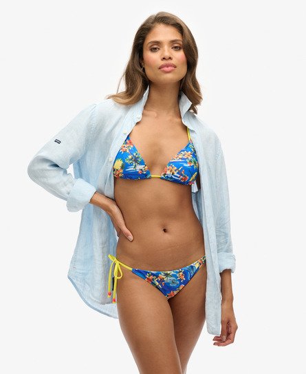 Top de bikini triangular de tirantes