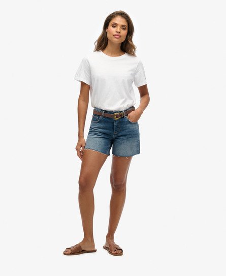 Mittellange Denim-Shorts