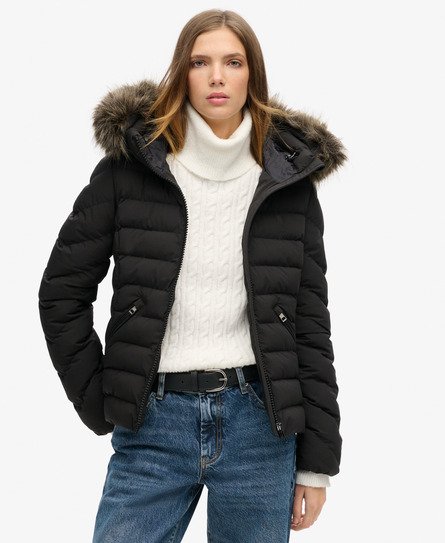 Fuji Faux Fur Hooded Padded Jacket