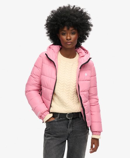 Superdry Spirit Sports Puffer Jacket Pink Women 8