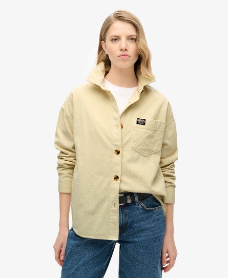 Overshirt van grof corduroy