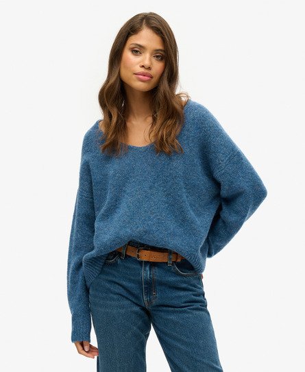 Oversized trui met V-hals