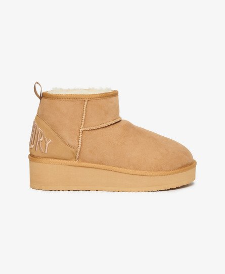 Suede Sherpa Platform Boots