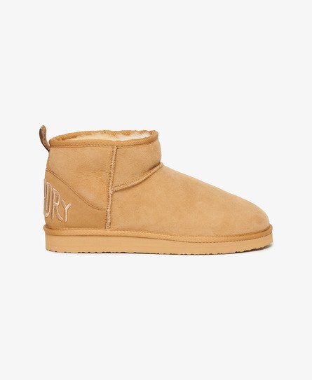 Suede Sherpa Mini Boots