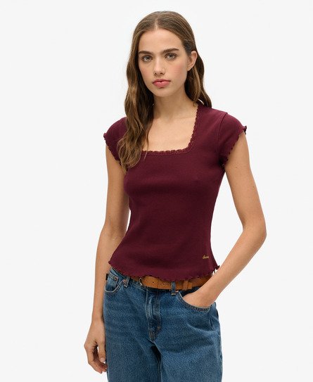 Essential Square Neck Short Sleeve T-Shirt