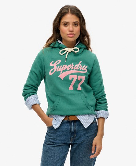 Superdry Vrouwen Super 77 Hoodie Groen