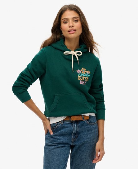 Superdry Vrouwen Summer Garden Hoodie Groen