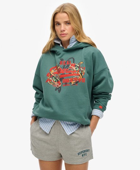 Tokyo Vintage Logo Relaxed Hoodie