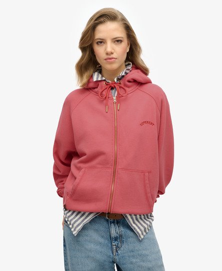 Essential Logo oversized raglanhoodie met rits