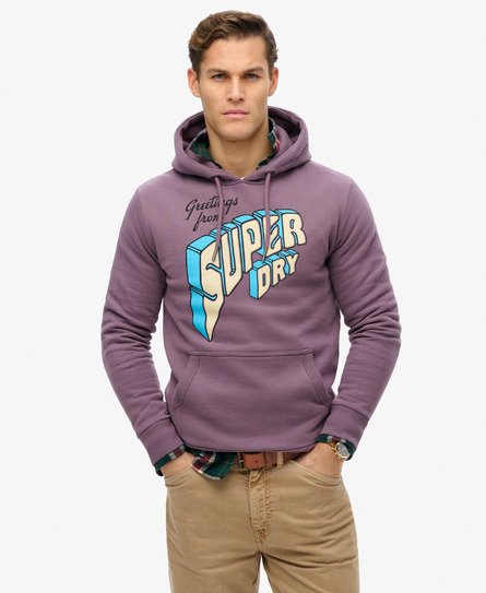 Superdry Mannen North Cali Hoodie Paars