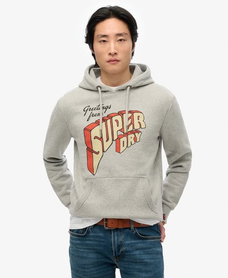 Superdry Mannen North Cali Hoodie Grijs