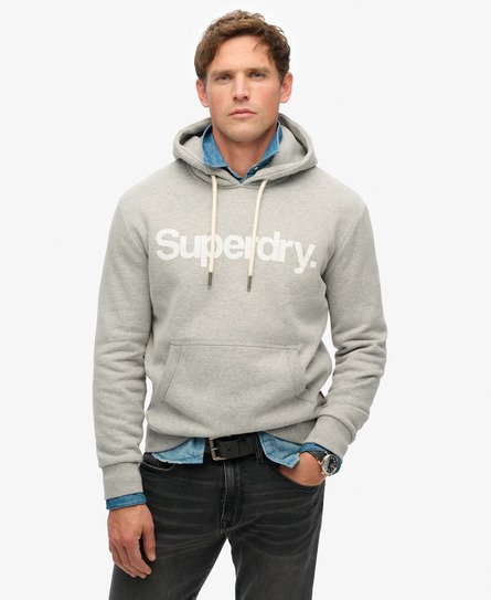 Superdry Mannen Hoodie met Core-logo Grijs