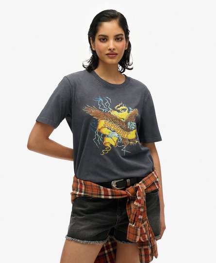 Biker Rock Graphic Relaxed T-Shirt