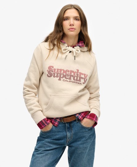 Superdry Vrouwen Stacked Hoodie Grijs