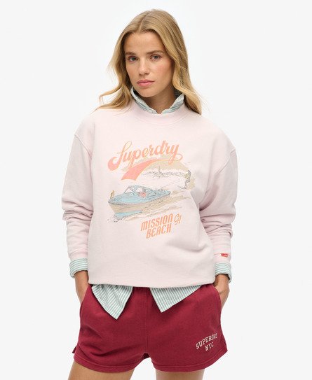 Souvenir Graphic Loose Crew Sweatshirt