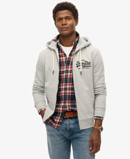 Men's Kapuzenjacke mit Gesticktem Vintage Logo - Größe: M - Superdry - Modalova