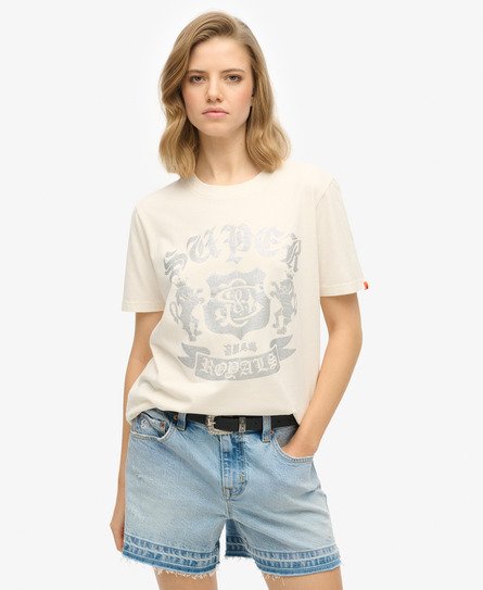 Embellished Varsity Relaxed T-Shirt