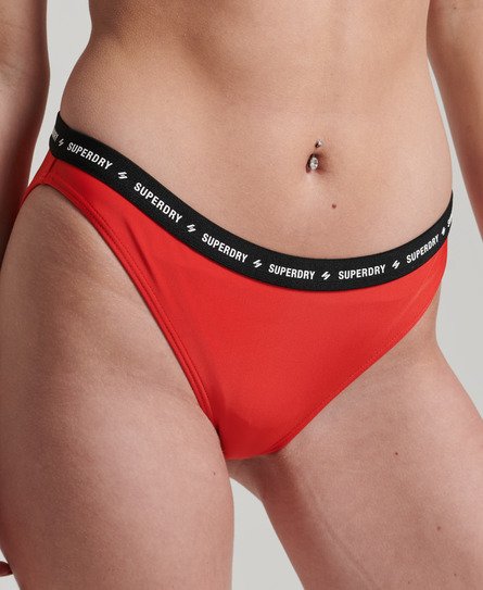 Superdry Vrouwen Code Micro Elastisch Bikinibroekje Rood