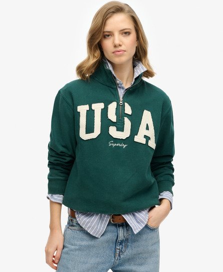 Athletic Essentials Applique Half Zip Sweatshirt