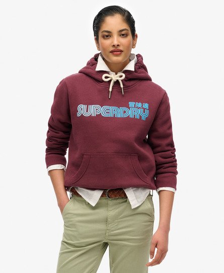 Superdry Vrouwen Faded Core Hoodie Paars