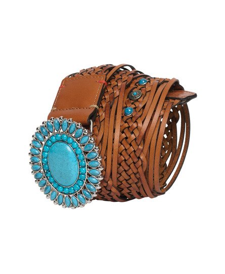 Women's Artisan Weave Belt Brown / Tan/silver - Size: L - Superdry - Modalova