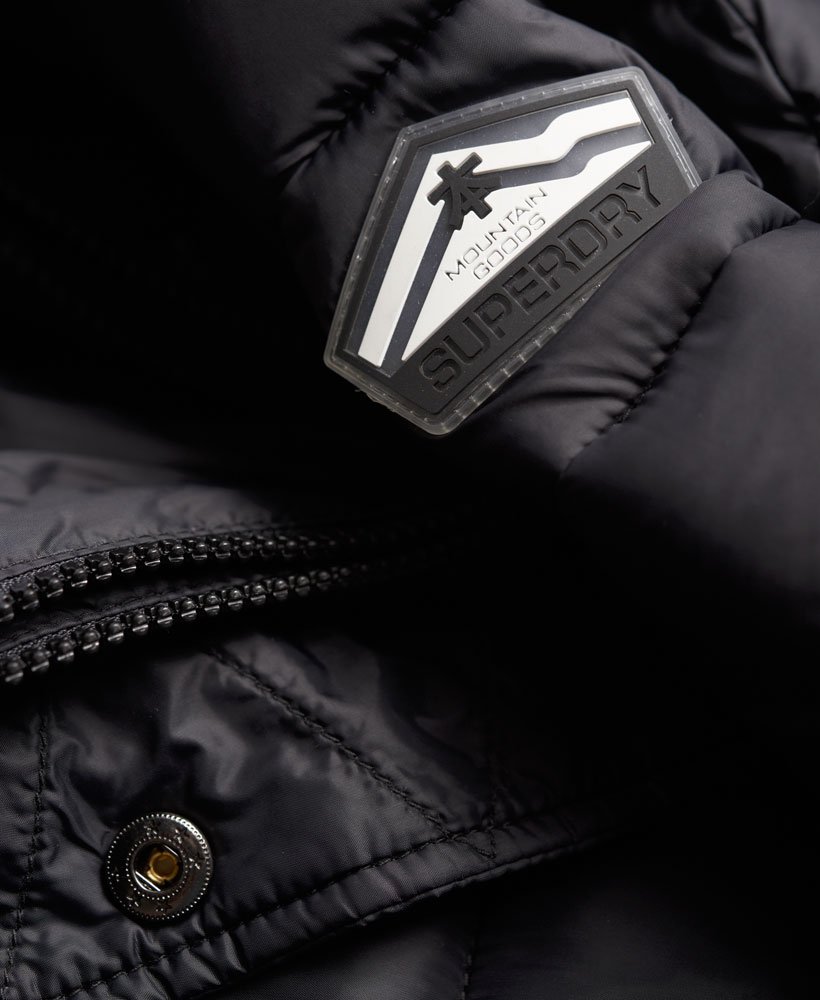 Womens - Hooded Fuji Slim Double Zip Jacket in Black | Superdry UK