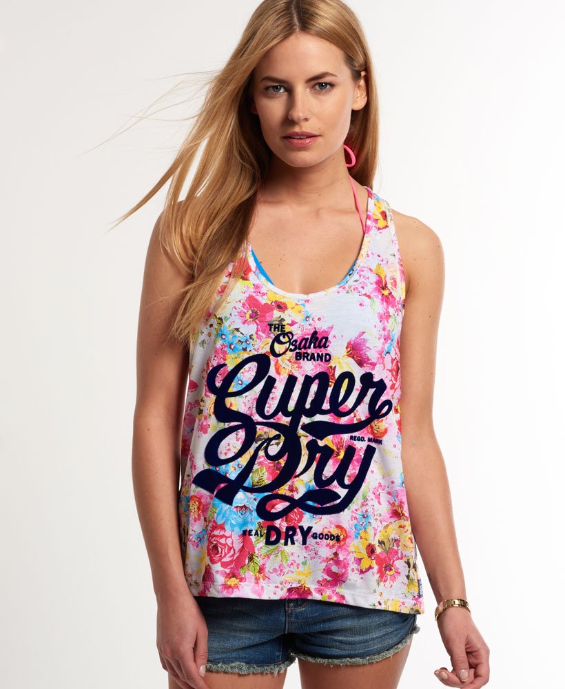 Womens Happy Floral Vest Top in Midsummer Flowers Superdry