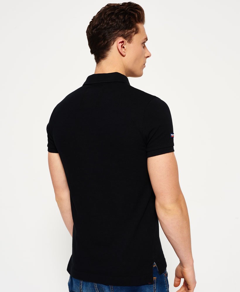 Men's Classic Pique Polo Shirt in Black | Superdry US