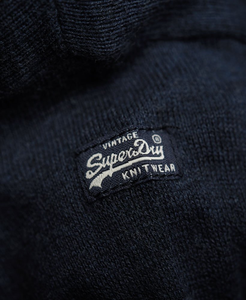 Womens - Core Stitch Crew in Navy Marl | Superdry UK