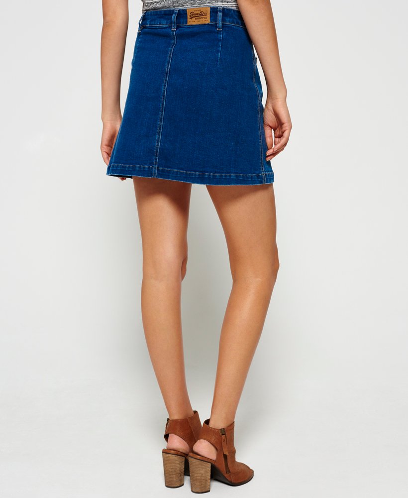 Superdry A-Line Denim Mini Skirt - Womens Sale - Skirts and Shorts