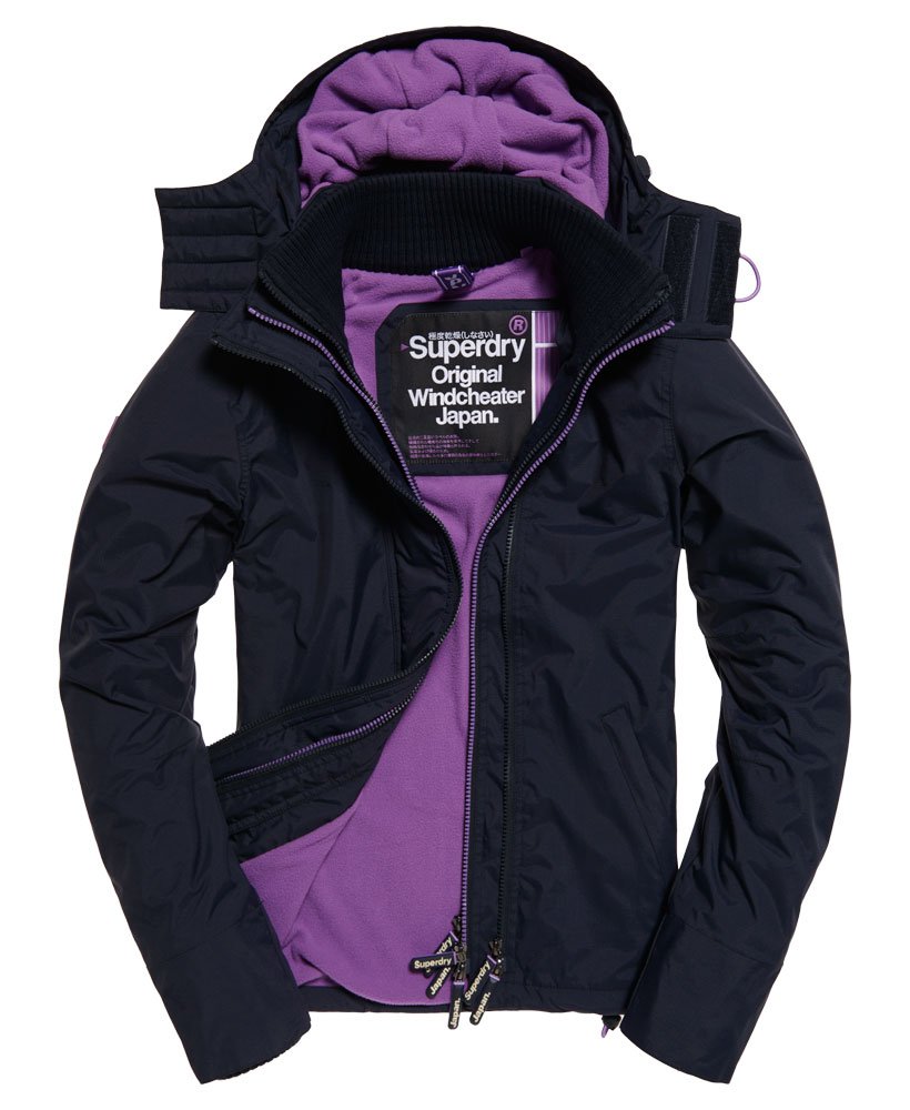 Womens - Pop Zip Hooded Arctic SD-Windcheater Jacket in French Navy ...