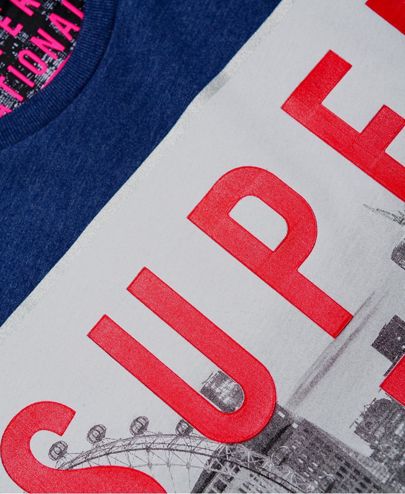 Womens Box Photo City London T shirt in Princeton Blue Womens Box Photo City London T shirt in Princeton Blue