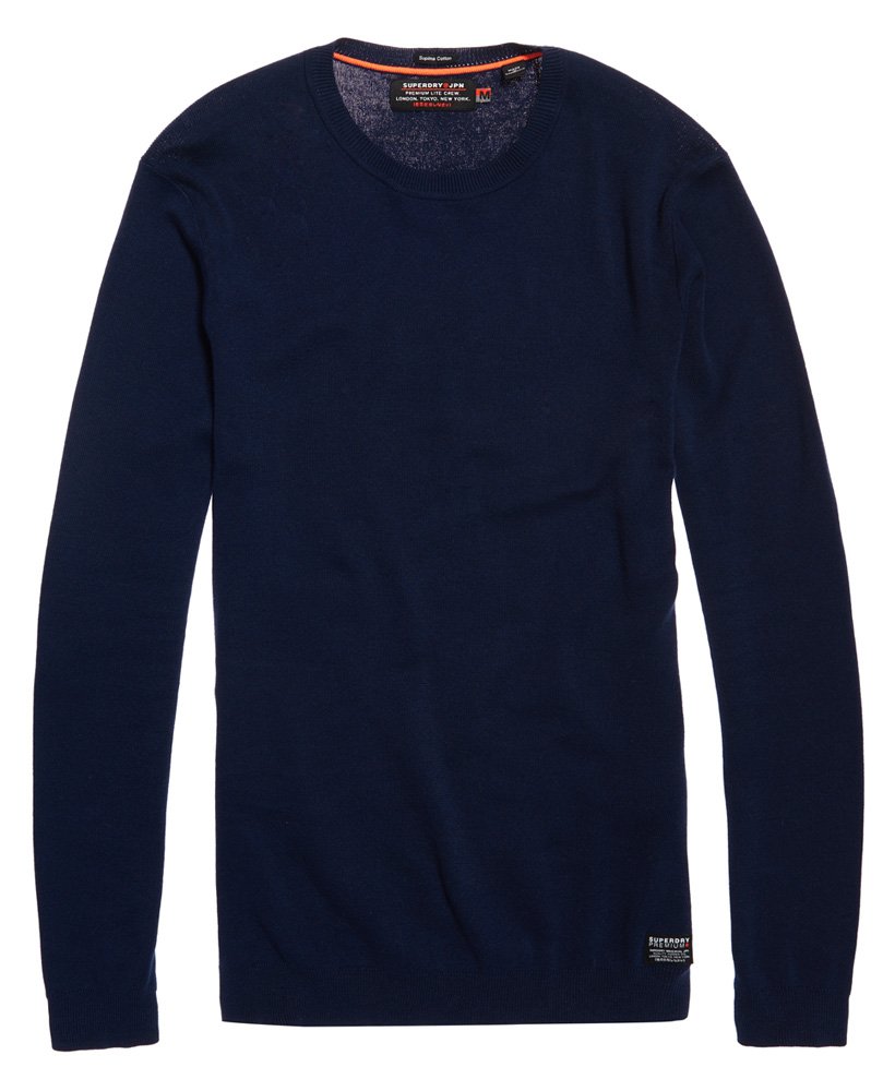 Superdry Supima Cotton Crew Neck Sweatshirt - Men's Sweaters