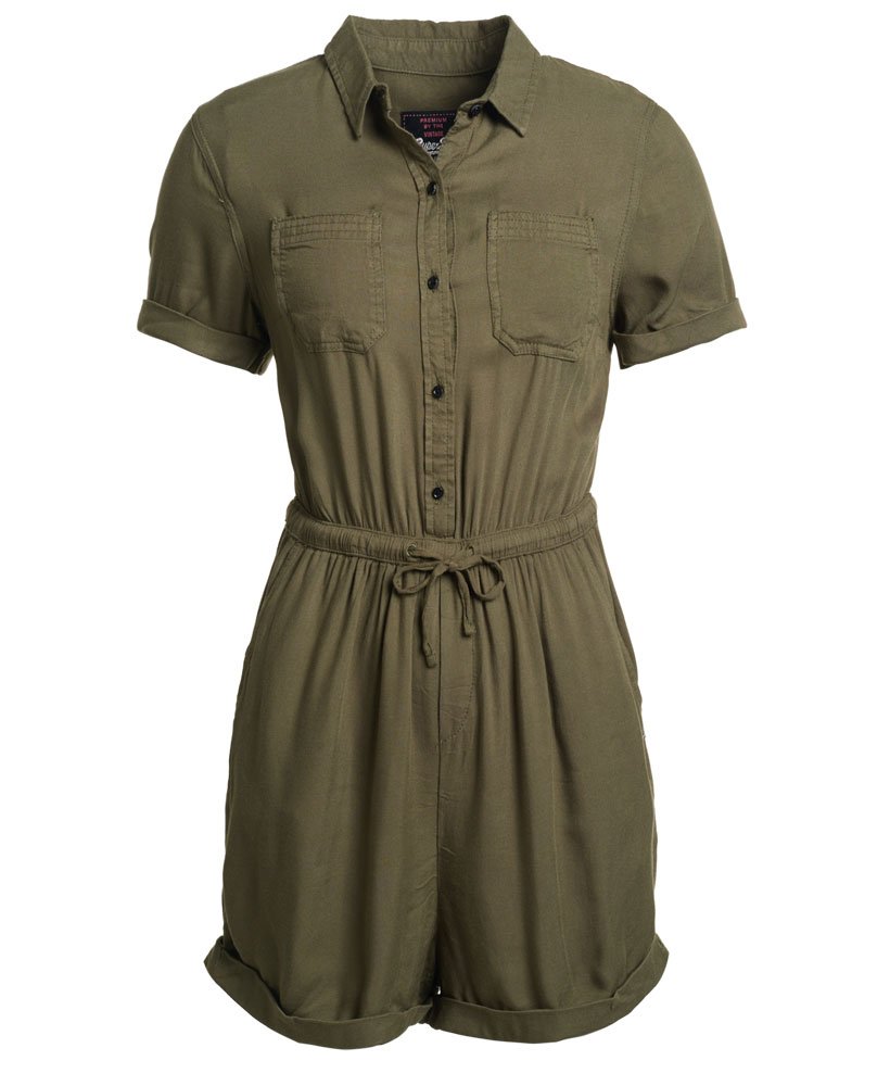 Womens - Super Playsuit in Green | Superdry UK