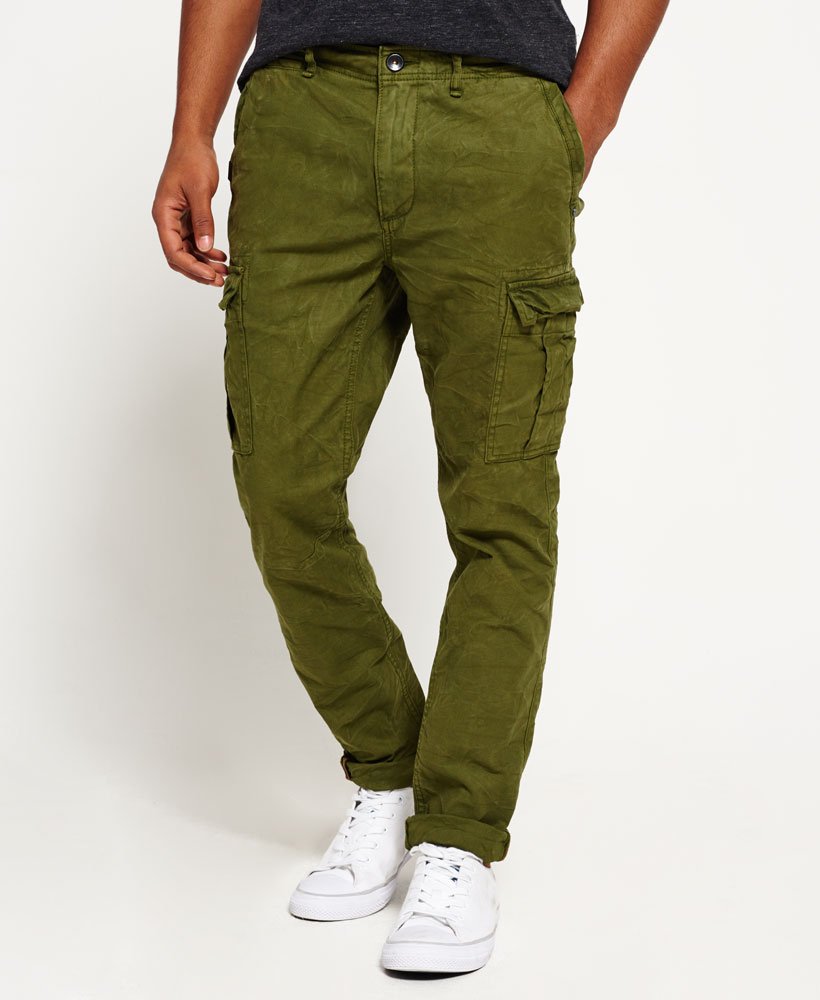 Mens - Surplus Goods Low Rise Cargo Trousers in Nordic Green | Superdry UK