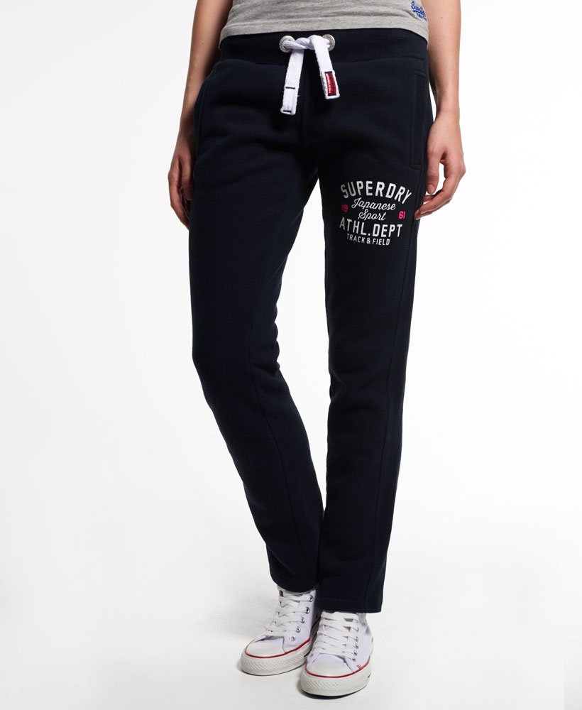 Womens - Track & Field Non Cuffed Joggers in Eclipse Navy | Superdry