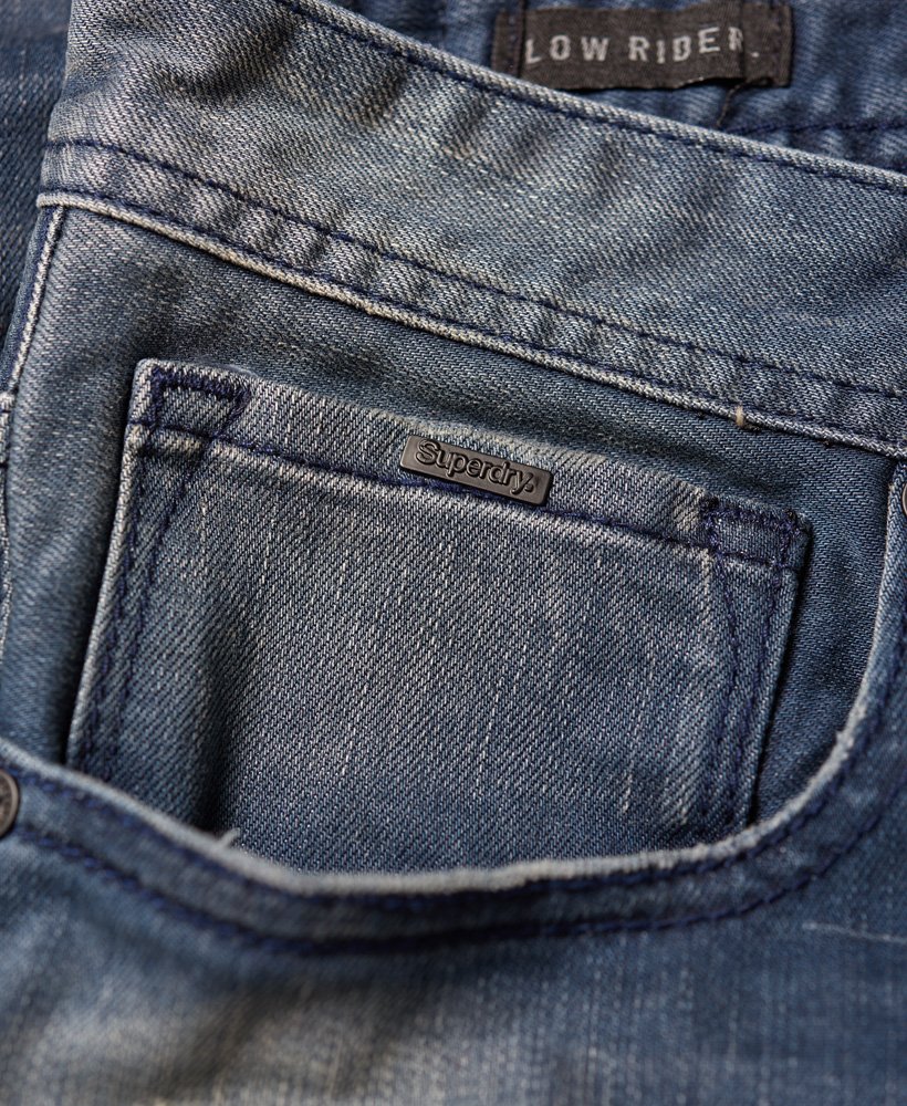 Mens - Slim Low Rider Jeans in Dark Blue | Superdry UK