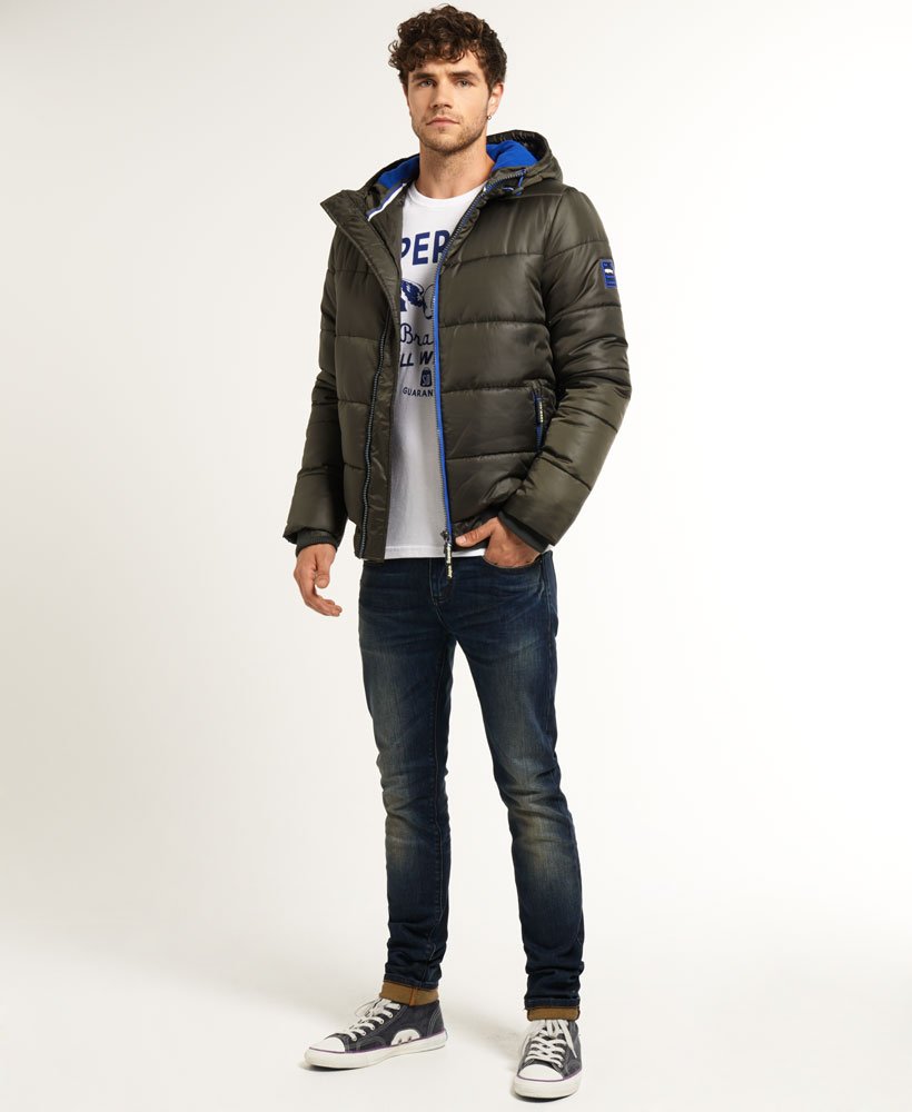 Mens Sports Puffer Jacket in Dark Army Superdry
