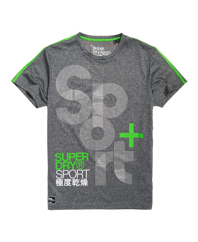 Mens - Laserlite Tech T-Shirt in Grey Grit | Superdry