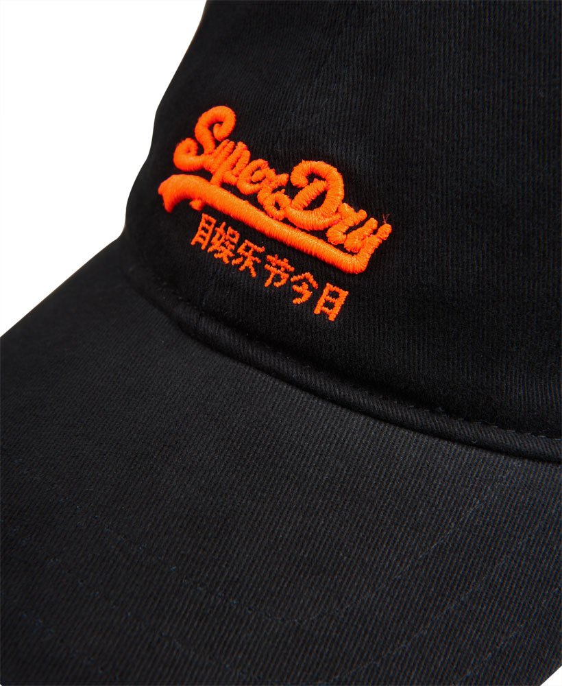 Mens - Chino Twill Cap in Black | Superdry