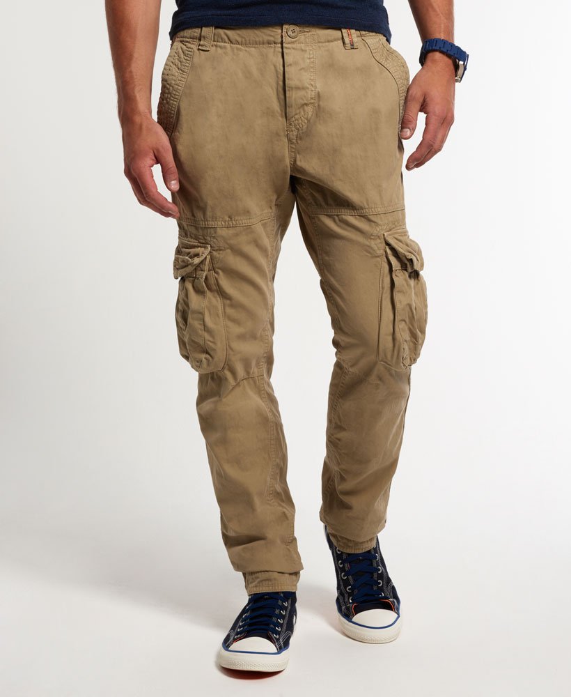 Mens - Slim Core Cargo Lite Pants in Beige | Superdry UK