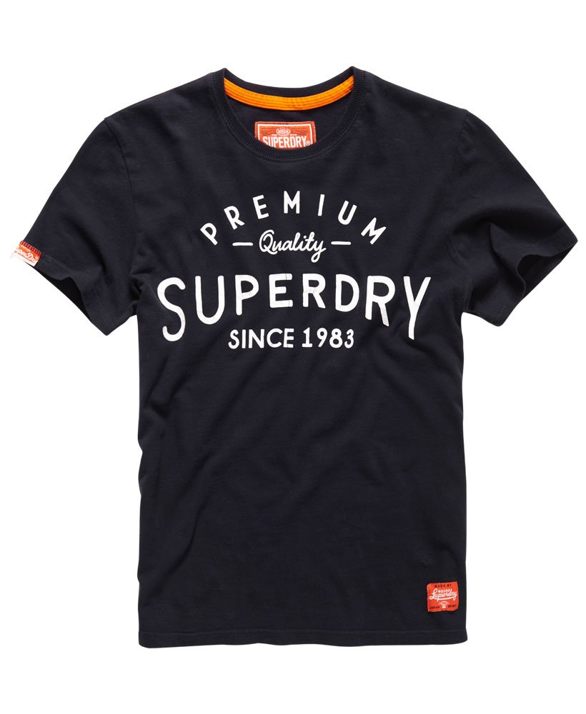 Mens - Selvedge T-shirt in Deep Sea Navy | Superdry