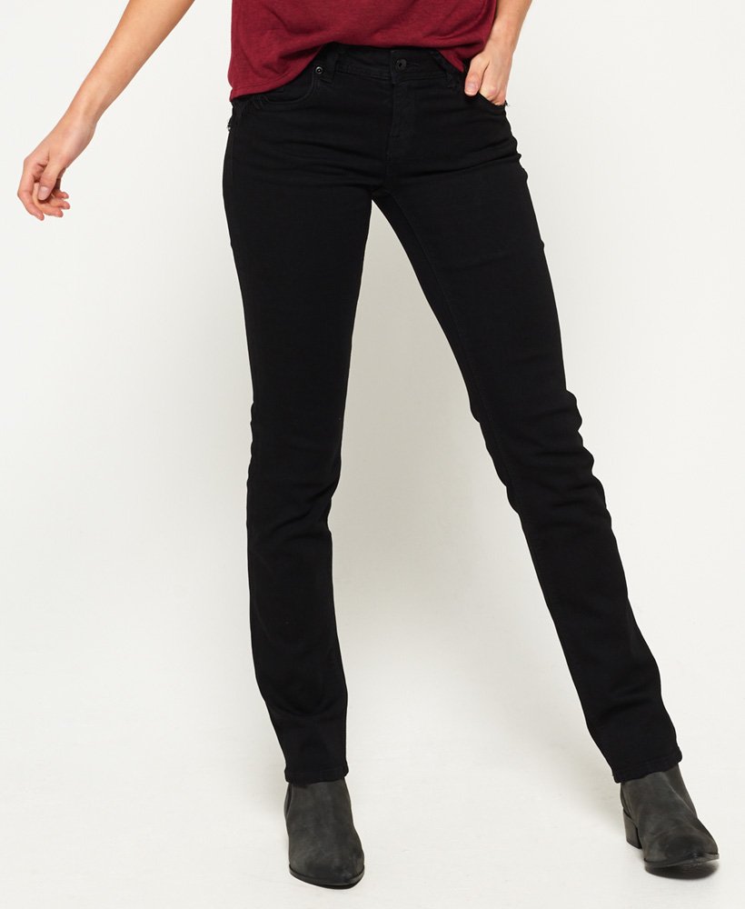 Womens - Imogen Slim Jeans in Black | Superdry UK