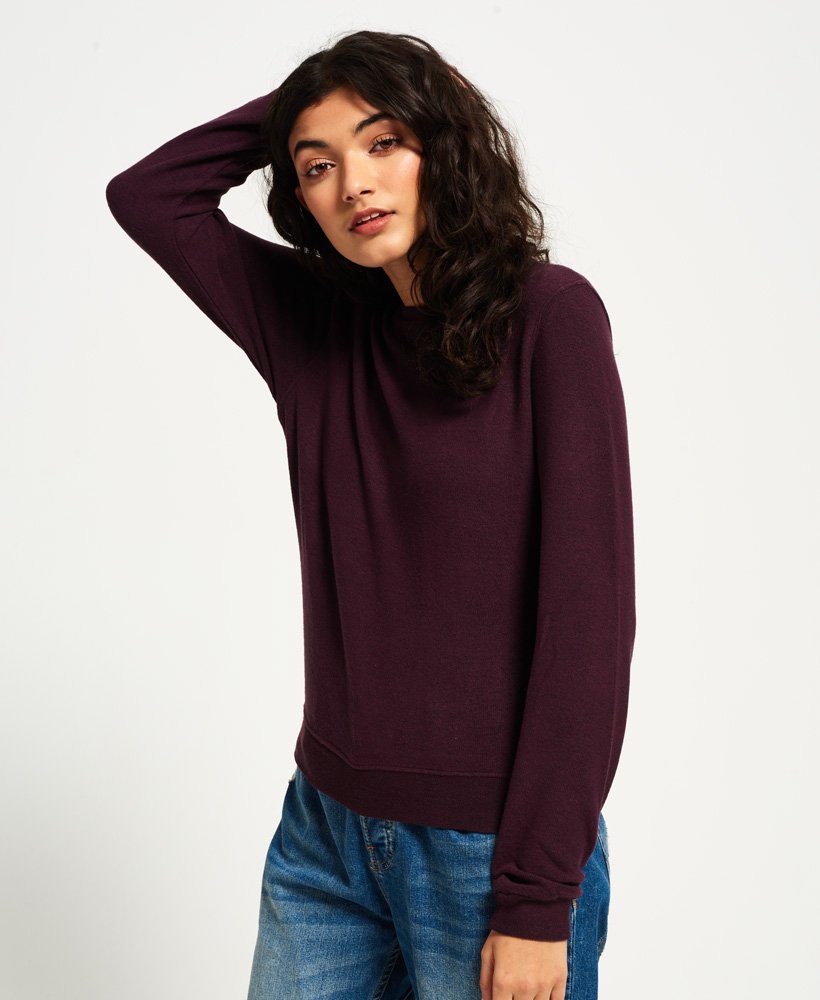 superdry burgundy jumper